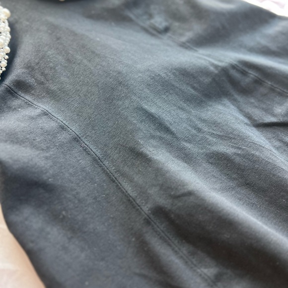 EUC VTG Pearl Mermaid cocktail mini dress 90s black pearls seashell bra - Picture 8 of 17